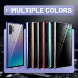 Anti-peeping Magnetic Tempered Glass Double-sided Phone Case For Samsung