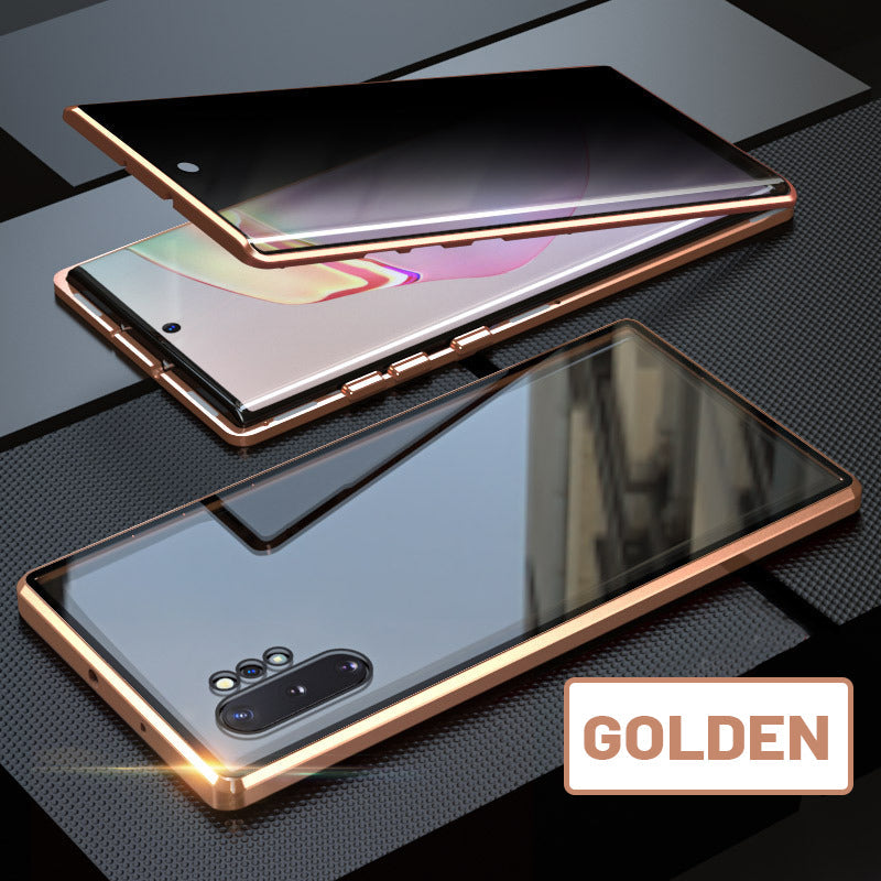 Anti-peeping Magnetic Tempered Glass Double-sided Phone Case For Samsung